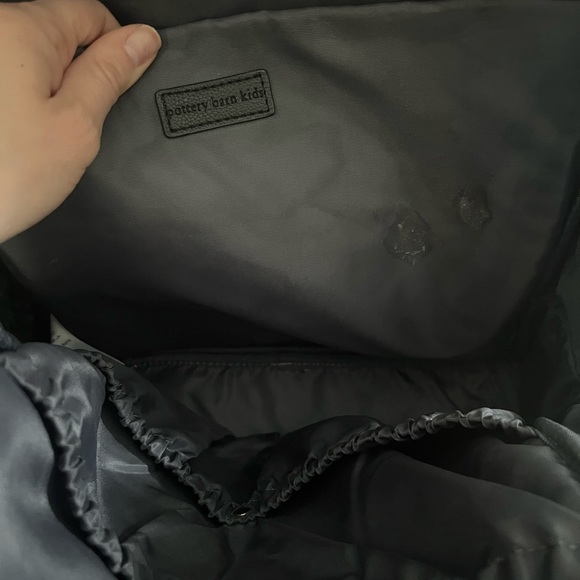 Pottery Barn Kids Black Leather Backpack/Diaper Bag - Picture 6 of 6